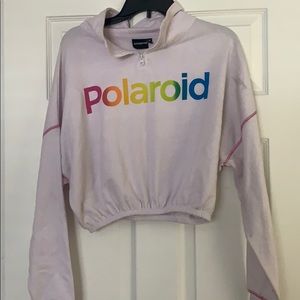 Cropped Polaroid hoodie
